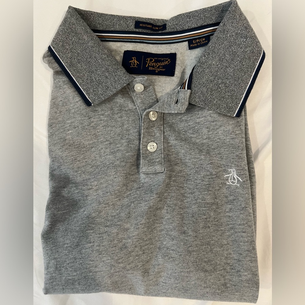Original Penguin Polo. Size S - Gray